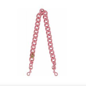 Versace Pink Acrylic Bag Strap with Medusa Charm